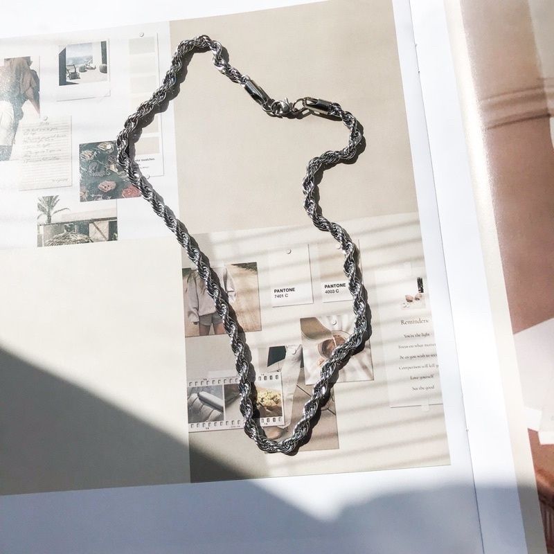 [Necklace] Stainless steel Rope chain necklace/ tarnish resistant stainless steel necklace