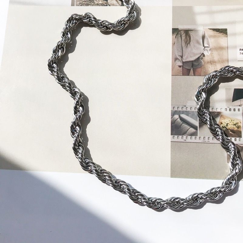 [Necklace] Stainless steel Rope chain necklace/ tarnish resistant stainless steel necklace