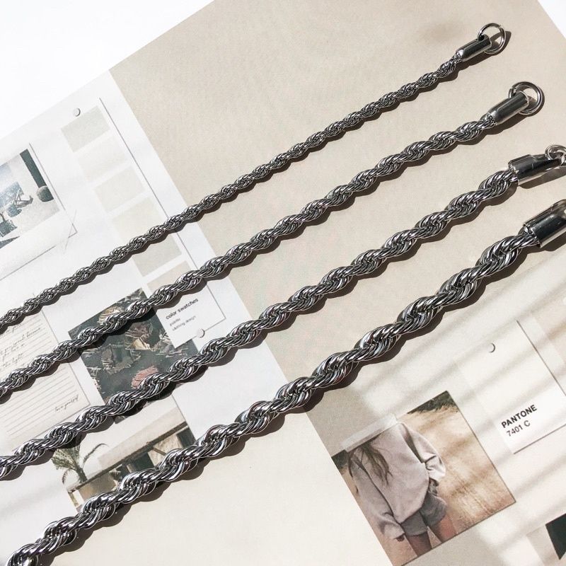 [Necklace] Stainless steel Rope chain necklace/ tarnish resistant stainless steel necklace