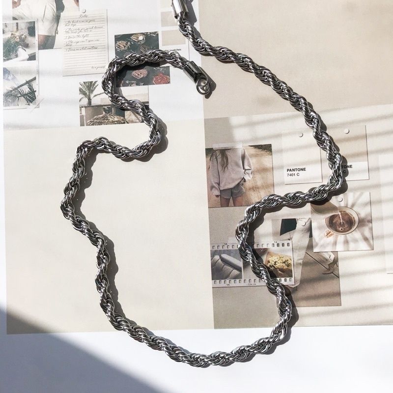 [Necklace] Stainless steel Rope chain necklace/ tarnish resistant stainless steel necklace