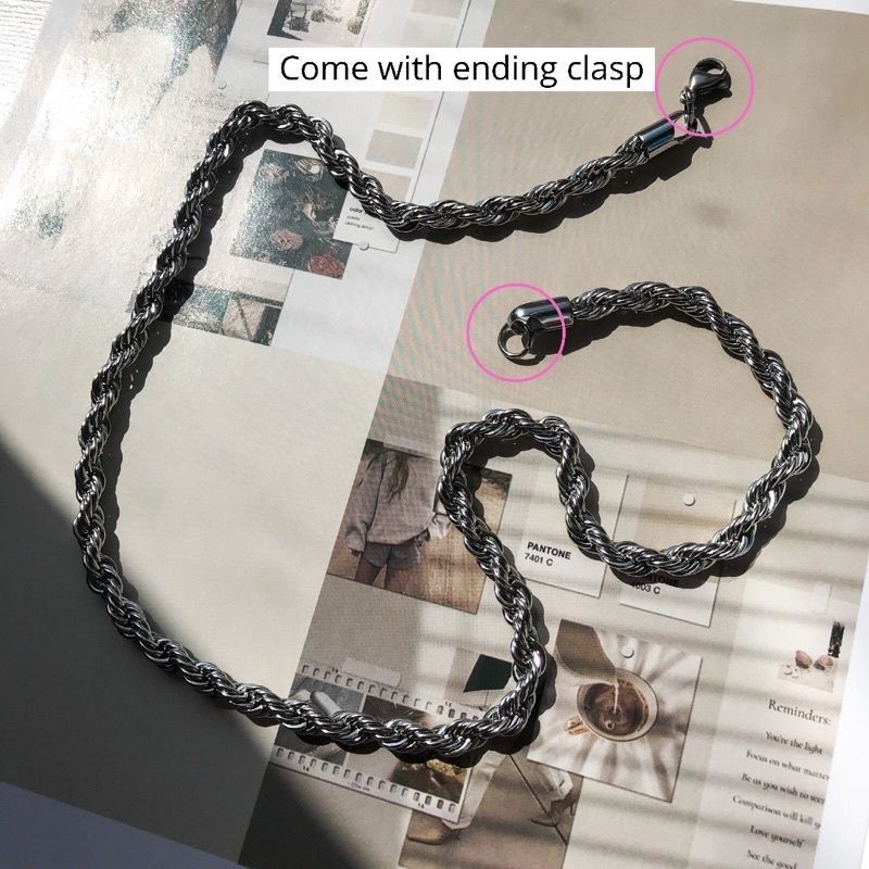 [Necklace] Stainless steel Rope chain necklace/ tarnish resistant stainless steel necklace