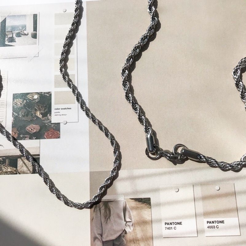 [Necklace] Stainless steel Rope chain necklace/ tarnish resistant stainless steel necklace