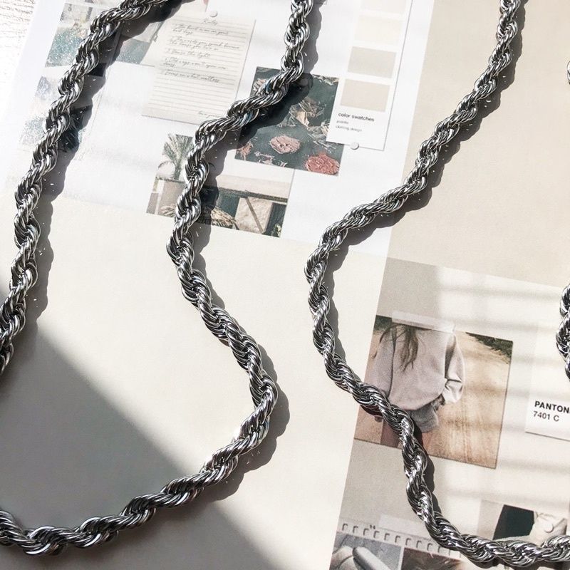 [Necklace] Stainless steel Rope chain necklace/ tarnish resistant stainless steel necklace