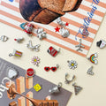 Stainless steel 1 pc/ pink blue white heart Dr Pepper airplane rainbow pizza cupcake ribbon sunglasses