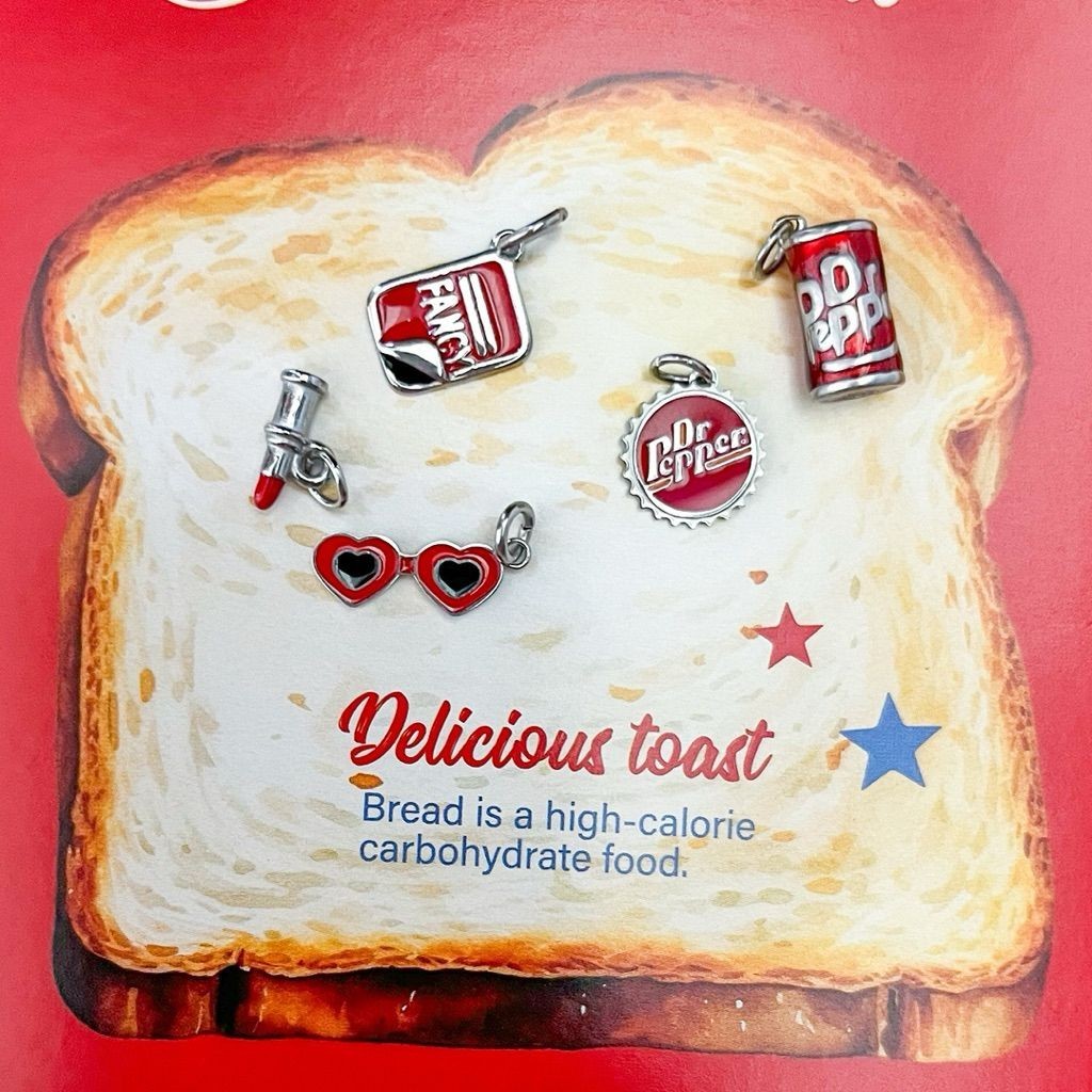 Stainless steel 1 pc/ pink blue white heart Dr Pepper airplane rainbow pizza cupcake ribbon sunglasses