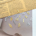 Old English Letter Vintage Pendant Initial - GOLD Stainless Steel