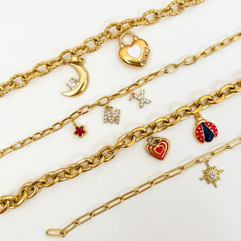 [DIY CHAIN] Stainless steel gold chain DIY bracelet necklace no ending/ Oval Cable/ Square cable/ Link/ Jagged chain