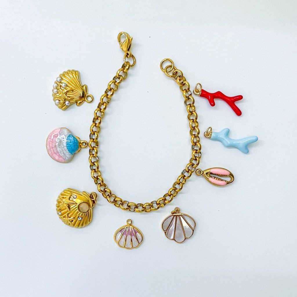 Stainless steel sea pendant 1 pc/ beach sea creature shells crab starfish  gold turtle lobster dolphin for necklaces
