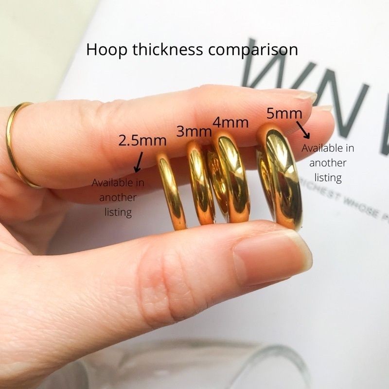 Stainless steel 3mm/ 4mm huggies 1pc/ stainless steel earrings for diy jewellery earring accessories