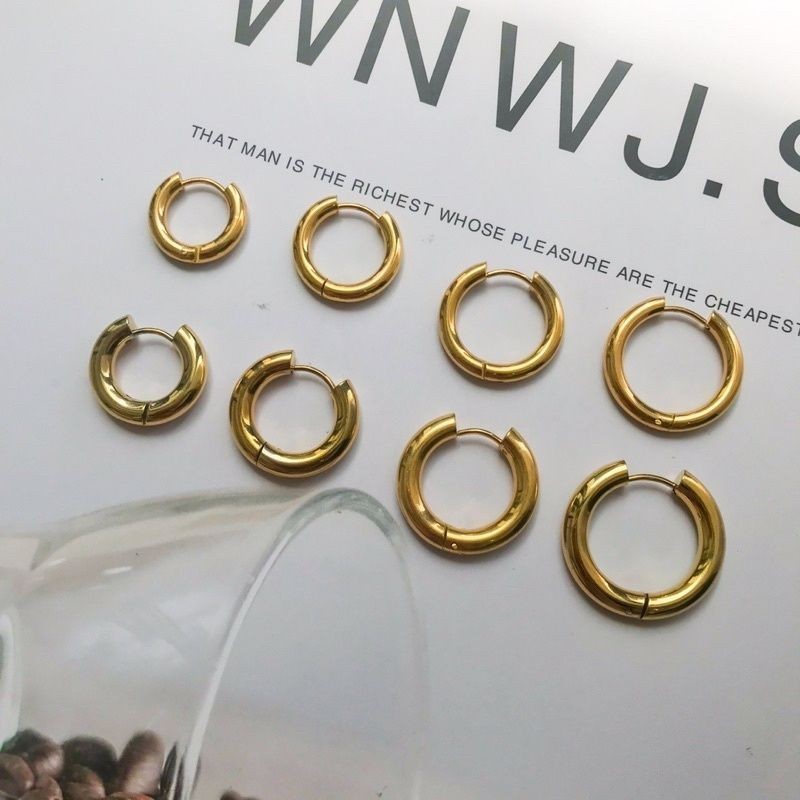 Stainless steel 3mm/ 4mm huggies 1pc/ stainless steel earrings for diy jewellery earring accessories