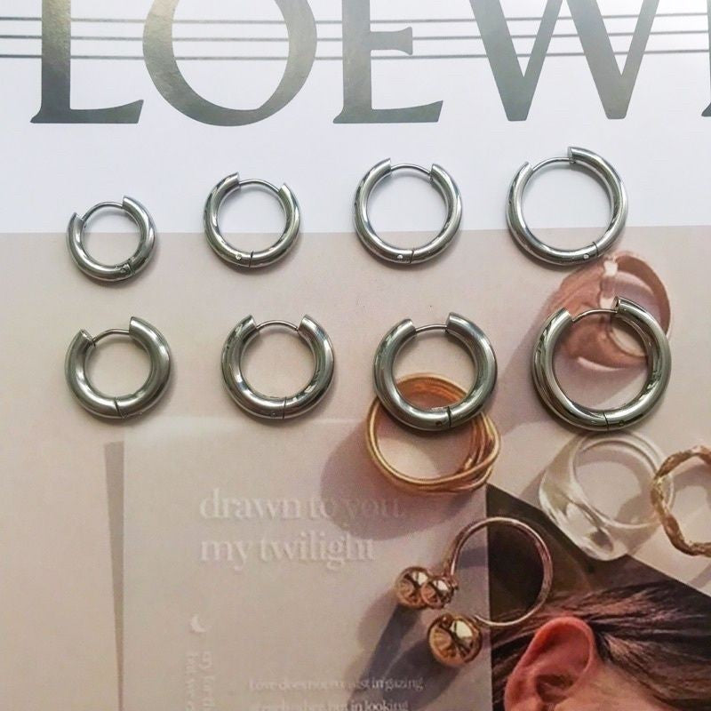 Stainless steel 3mm/ 4mm huggies 1pc/ stainless steel earrings for diy jewellery earring accessories
