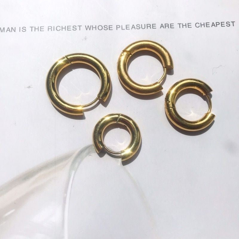 Stainless steel 3mm/ 4mm huggies 1pc/ stainless steel earrings for diy jewellery earring accessories