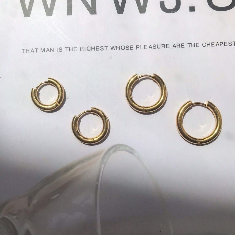 Stainless steel 3mm/ 4mm huggies 1pc/ stainless steel earrings for diy jewellery earring accessories