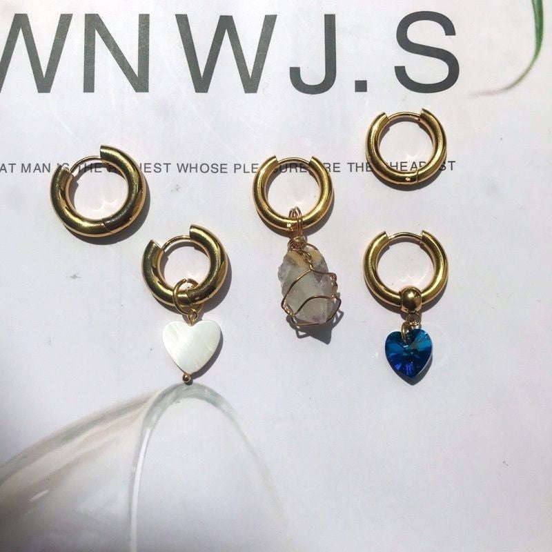 Stainless steel 3mm/ 4mm huggies 1pc/ stainless steel earrings for diy jewellery earring accessories