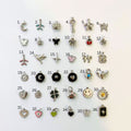 Stainless steel charms moon/plane/key/star/butterfly/flower/rose/hummingbird/clover/heart/love pendants diy jewelry 1pc