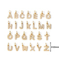 Stainless steel pendant 1 pc/ letters initials numbers sparkle alphabet diy necklace bracelet